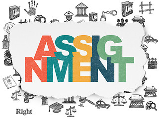 Image showing Law concept: Assignment on Torn Paper background
