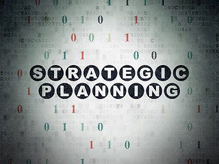 Image showing Finance concept: Strategic Planning on Digital Data Paper background