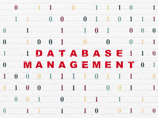 Image showing Software concept: Database Management on wall background