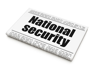 Image showing Security concept: newspaper headline National Security