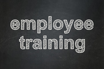 Image showing Learning concept: Employee Training on chalkboard background