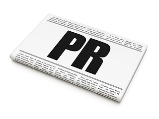 Image showing Advertising concept: newspaper headline PR