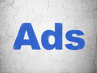 Image showing Marketing concept: Ads on wall background