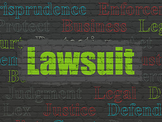 Image showing Law concept: Lawsuit on wall background