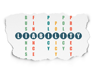 Image showing Insurance concept: Liability in Crossword Puzzle