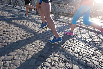 Image showing people group jogging