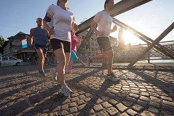 Image showing people group jogging