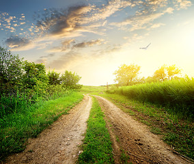 Image showing Spring and country road