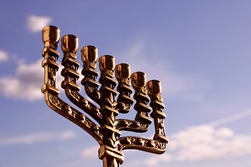 Image showing Menorah, close-up