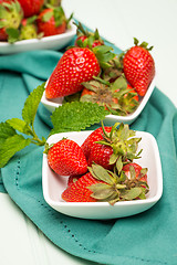 Image showing Appetizing strawberry in the bowl