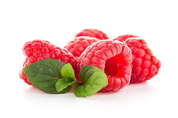 Image showing Raspberry fruit isolated