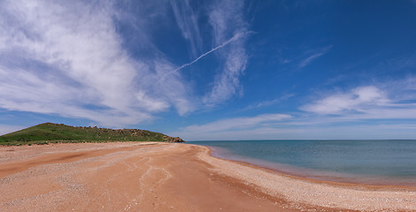 Image showing sandy beach on the island