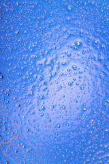 Image showing crystals in a blue plastic