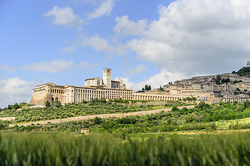 Image showing Cityscape Assisi basilica and monastery 