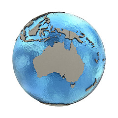 Image showing Australia on model of planet Earth