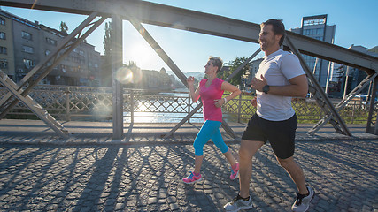 Image showing couple jogging