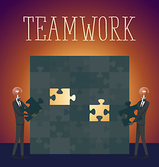 Image showing Vector Flat Business Concept Teamwork