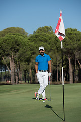 Image showing golf player portrait at course