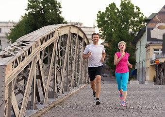 Image showing couple jogging