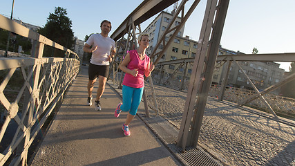 Image showing couple jogging