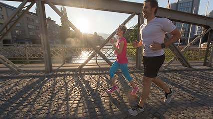 Image showing couple jogging