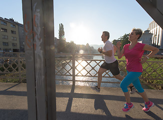 Image showing couple jogging