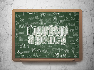 Image showing Tourism concept: Tourism Agency on School board background