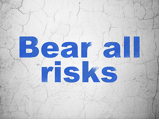 Image showing Insurance concept: Bear All Risks on wall background