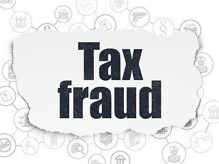 Image showing Law concept: Tax Fraud on Torn Paper background