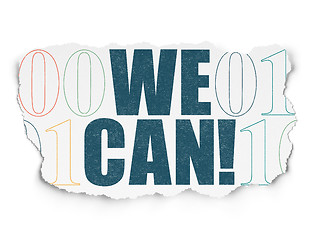 Image showing Business concept: We Can! on Torn Paper background