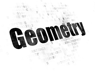 Image showing Studying concept: Geometry on Digital background