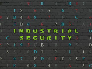 Image showing Protection concept: Industrial Security on wall background