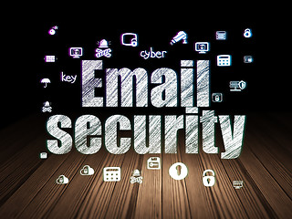 Image showing Security concept: Email Security in grunge dark room