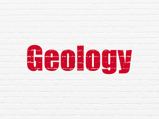 Image showing Education concept: Geology on wall background