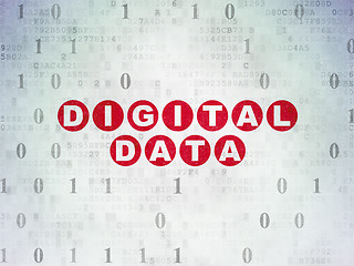 Image showing Information concept: Digital Data on Digital Data Paper background