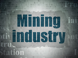 Image showing Industry concept: Mining Industry on Digital Data Paper background