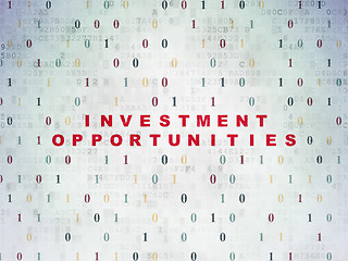 Image showing Finance concept: Investment Opportunities on Digital Data Paper background