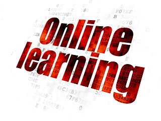 Image showing Learning concept: Online Learning on Digital background