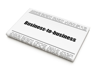 Image showing Finance concept: newspaper headline Business-to-business