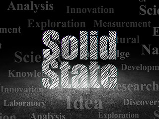 Image showing Science concept: Solid State in grunge dark room