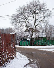 Image showing Village winter landscape