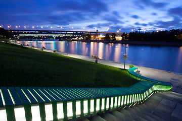 Image showing evening landscape with Moscow-river