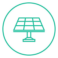 Image showing Solar panel line icon.