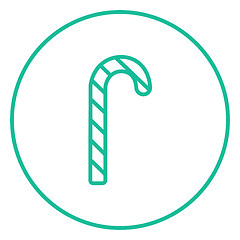 Image showing Candy cane line icon.