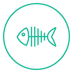 Image showing Fish skeleton line icon.