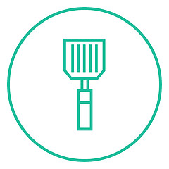 Image showing Kitchen spatula line icon.