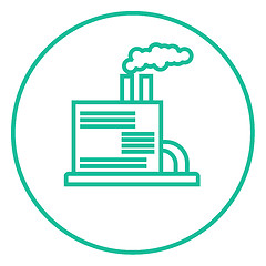 Image showing Refinery plant line icon.