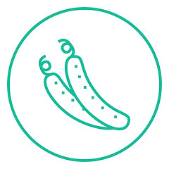 Image showing Cucumber line icon.
