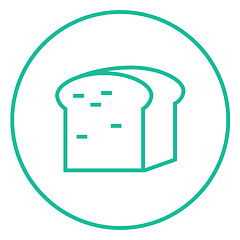 Image showing Half of bread line icon.