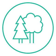 Image showing Trees line icon.